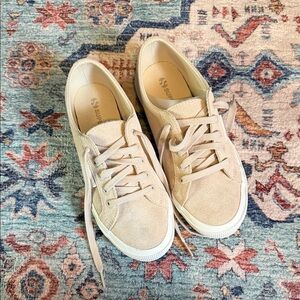 Superga Cream Suede Women's Sneakers 7.5 NWOT